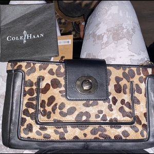 Cole Haan cheetah print clutch
